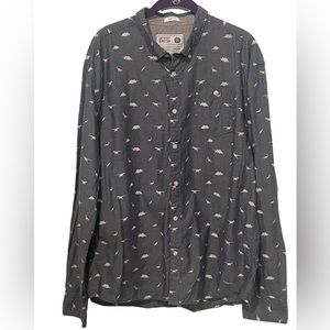 Artistry in Motion 100% cotton slim fit long sleeved button up dinosaur shirt
